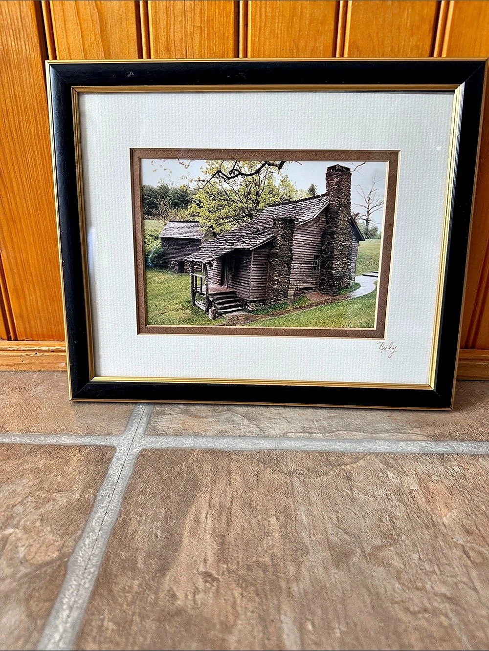 Framed Vintage Brinegar Cabin Photograph by Ruley